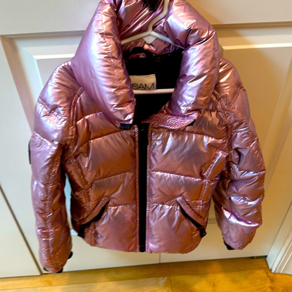 Girls SAM jacket. Iridescent pink. Size 8